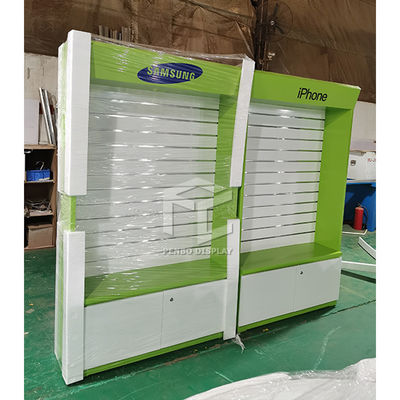 Slatwall Mobile Phone Display Showcase Store Furniture 8mm Thick Metal