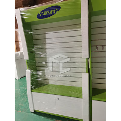 Slatwall Mobile Phone Display Showcase Store Furniture 8mm Thick Metal
