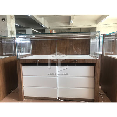 1200*550mm Mobile Display Showcase MDF Veneer 950mm High