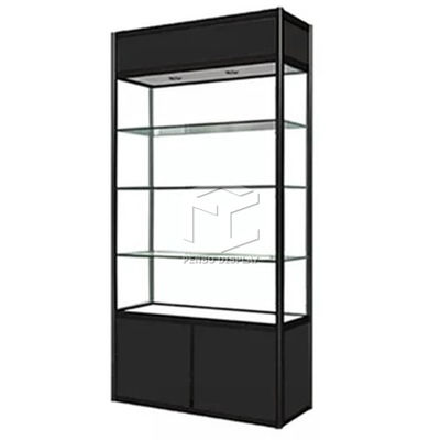 200cm High Lockable Glass Showcase Display Cabinet ODM Available