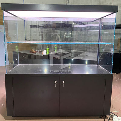 ODM Museum Display Furniture 8mm Thick Tempered Glass With Free Design