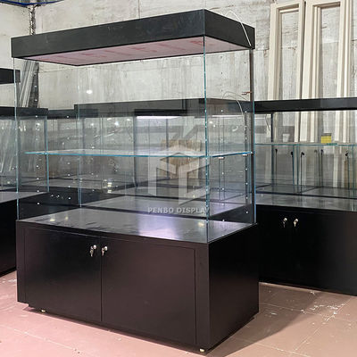 ODM Museum Display Furniture 8mm Thick Tempered Glass With Free Design