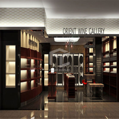 T5 LED Wine Display Cabinet For Shop 5mm Thick MDF Acceptable