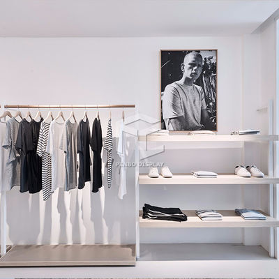 OEM Clothing Shop Display Furniture 16mm MDF Modern Style