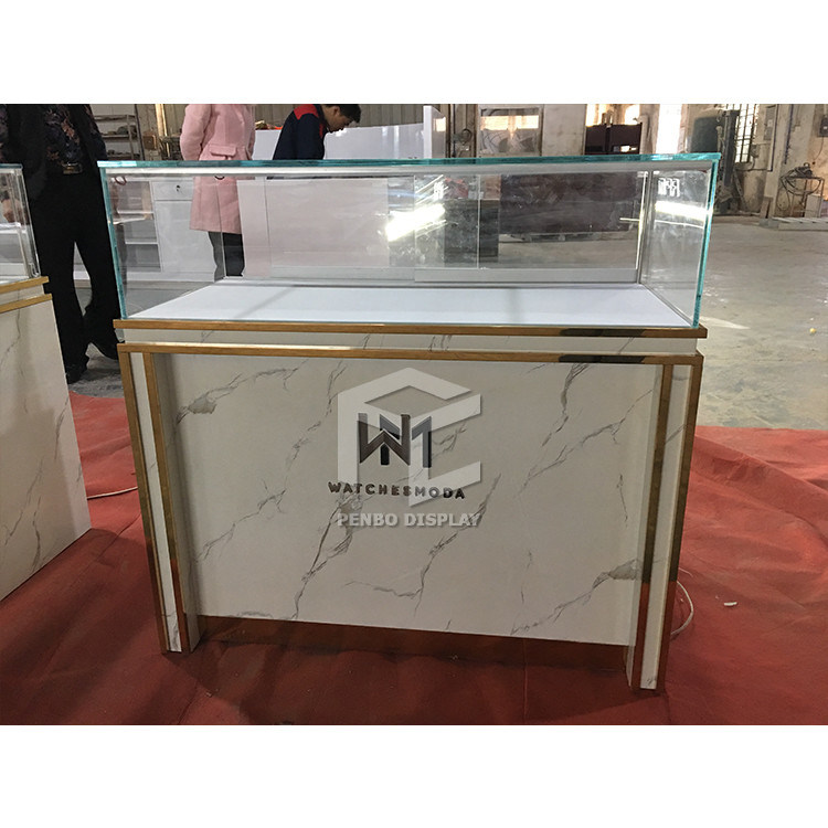 304 Stainless Steel Jewelry Shop Furniture White Golden Color