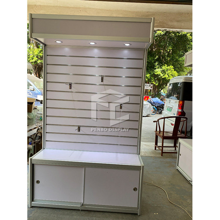 T5 Light Phone Accessories Slatwall Display Case 16mm Thick MDF