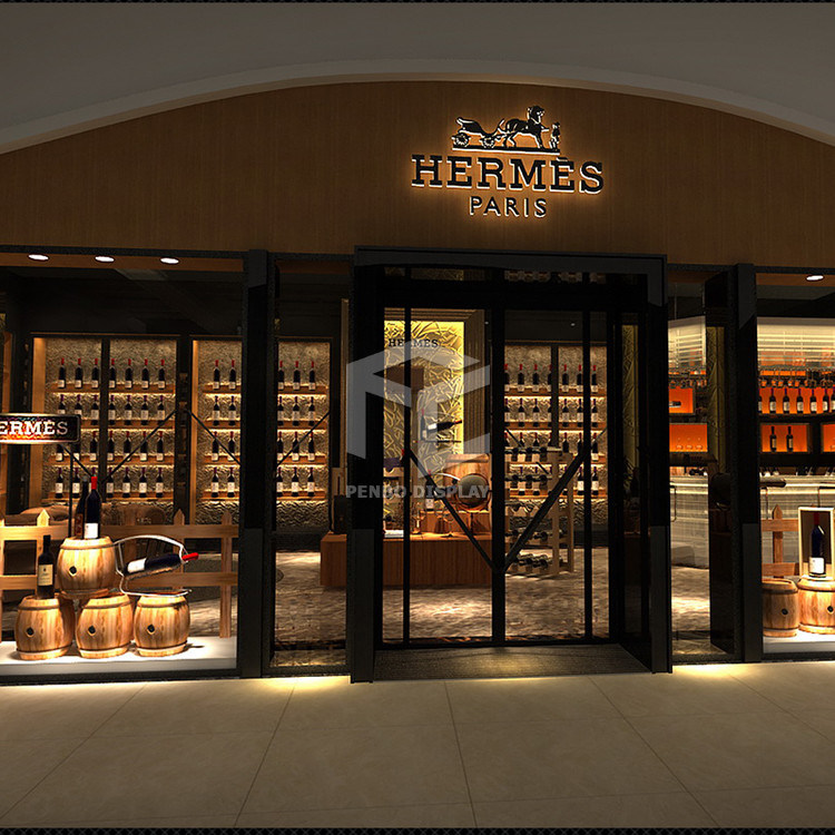 T5 LED Wine Store Display 3mm Thick MDF Acceptable Wood Veneer