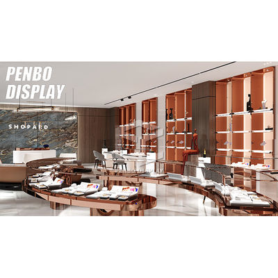 Escaparate de lujo de la exhibición de la joyería del vidrio de los muebles de la joyería