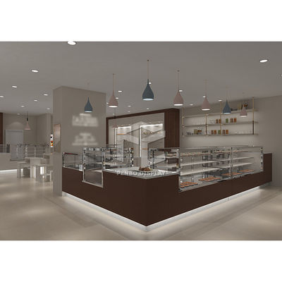 Muebles dulces blancos de la tienda de chucherías de las colocaciones de la exhibición de la tienda de la lamina al revés