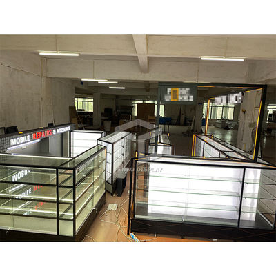 Quiosco moderno del teléfono celular del escaparate de la exhibición del teléfono móvil de la alameda del ODM