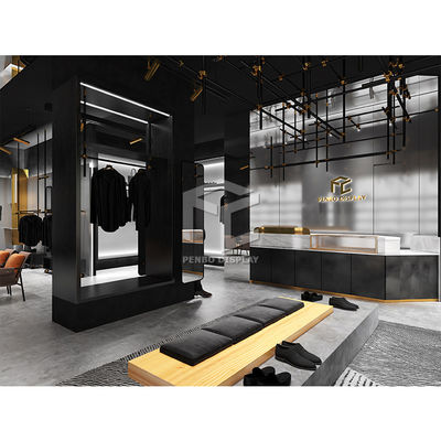 Modificado para requisitos particulares castre la tienda pintada de la ropa de los muebles de la exhibición de la tienda de la ropa que el diseño interior contradice las colocaciones